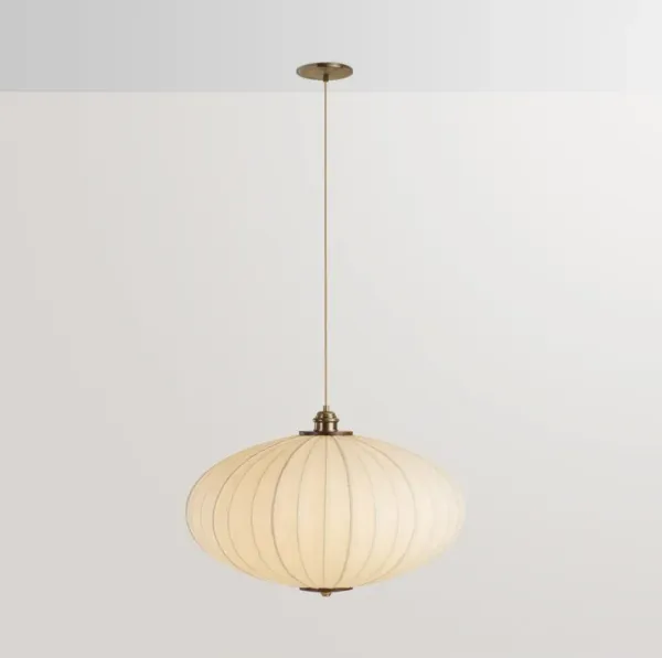 Plaza Linen Pendant - Ivory