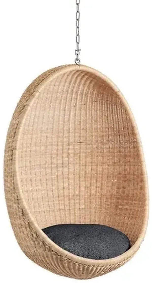 Nanna Ditzel Rattan Hanging Egg Chair - Natural - Sika Design - Gray