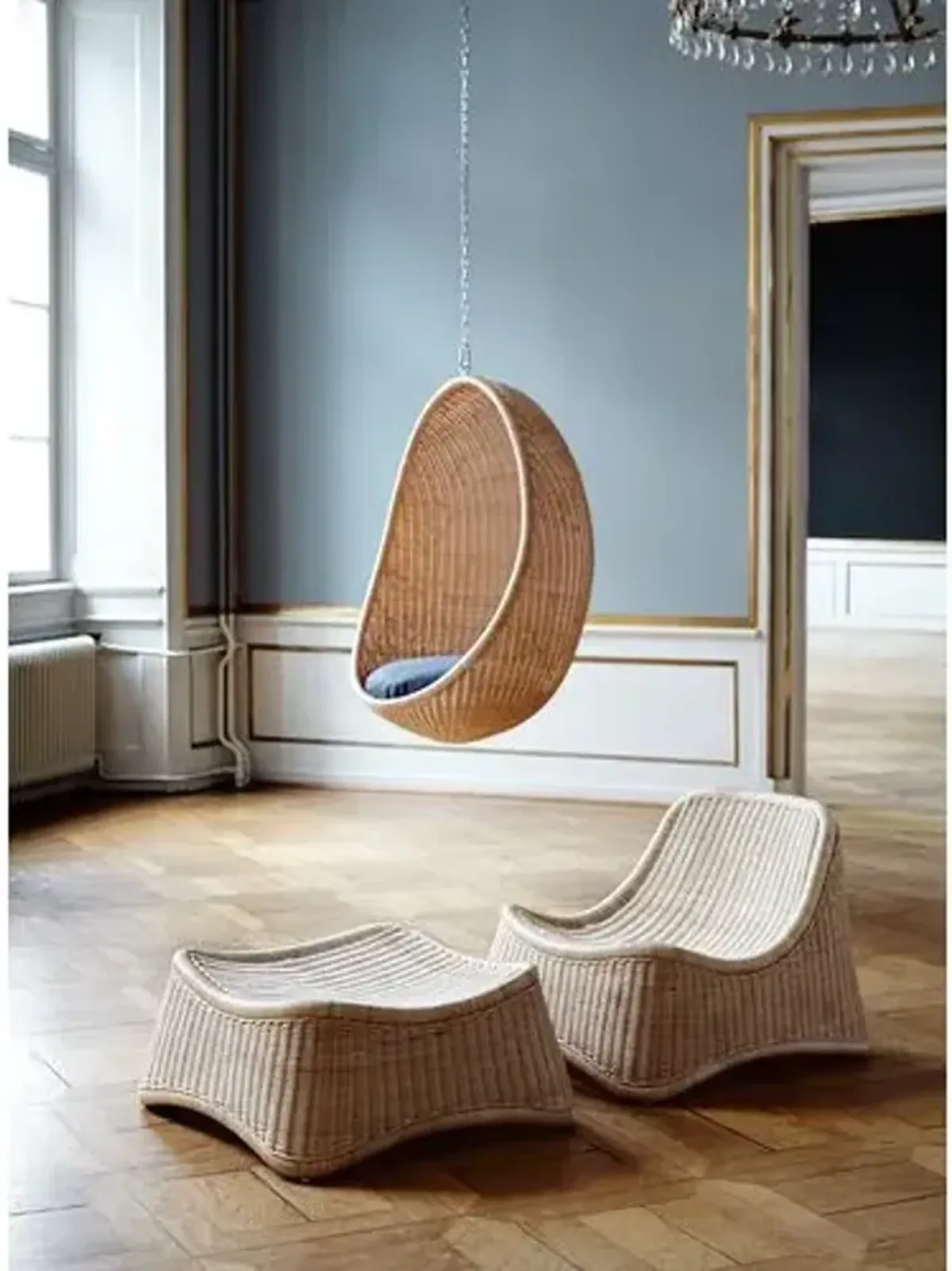 Nanna Ditzel Rattan Hanging Egg Chair - Natural - Sika Design - Brown