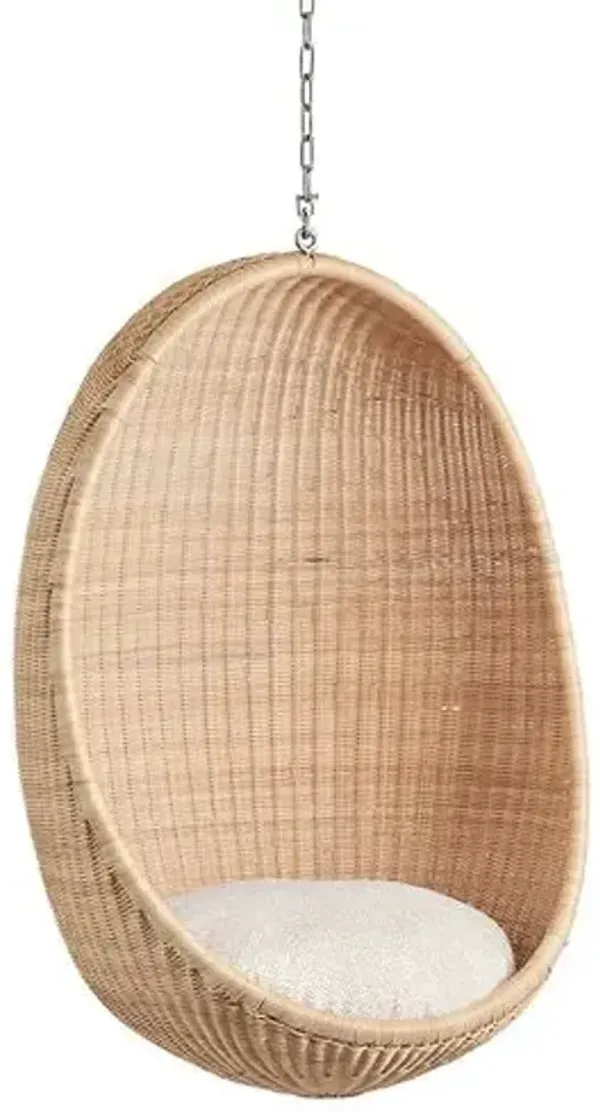 Nanna Ditzel Rattan Hanging Egg Chair - Natural - Sika Design - Brown