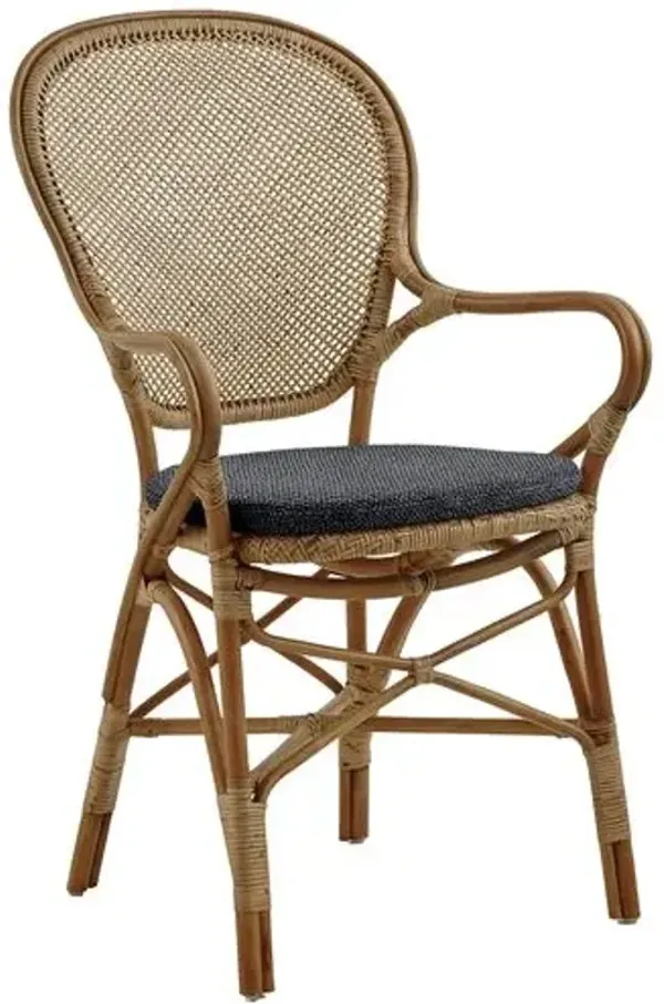 Rossini Rattan Arm Chair - Sika Design - Handcrafted - Brown