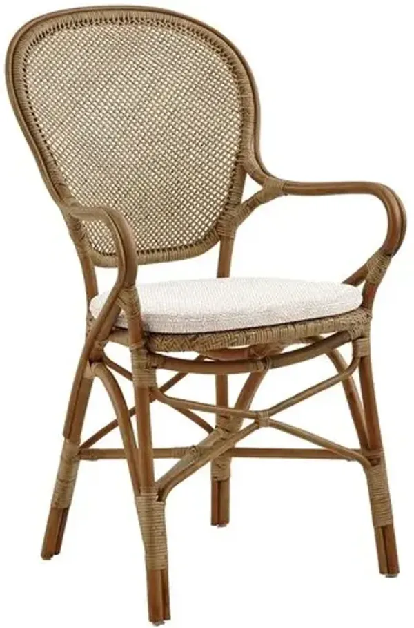 Rossini Rattan Arm Chair - Sika Design - Handcrafted - Brown