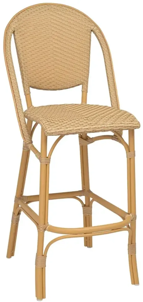 Sofie Outdoor Rattan Bar Stool, Natural