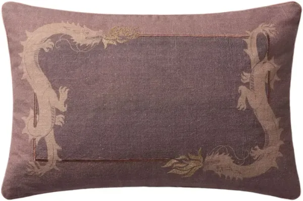 Dragon 13x21 Lumbar Pillow, Mauve
