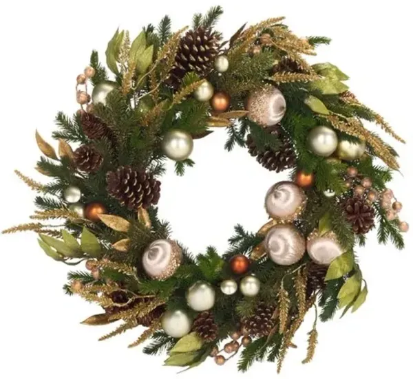 Golden Luxe 28" Wreath - Multi