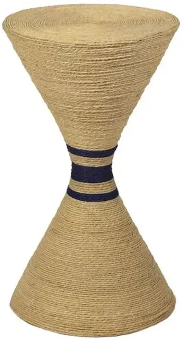 Maren Seagrass Round Accent Table - Regina Andrew - Brown - Short