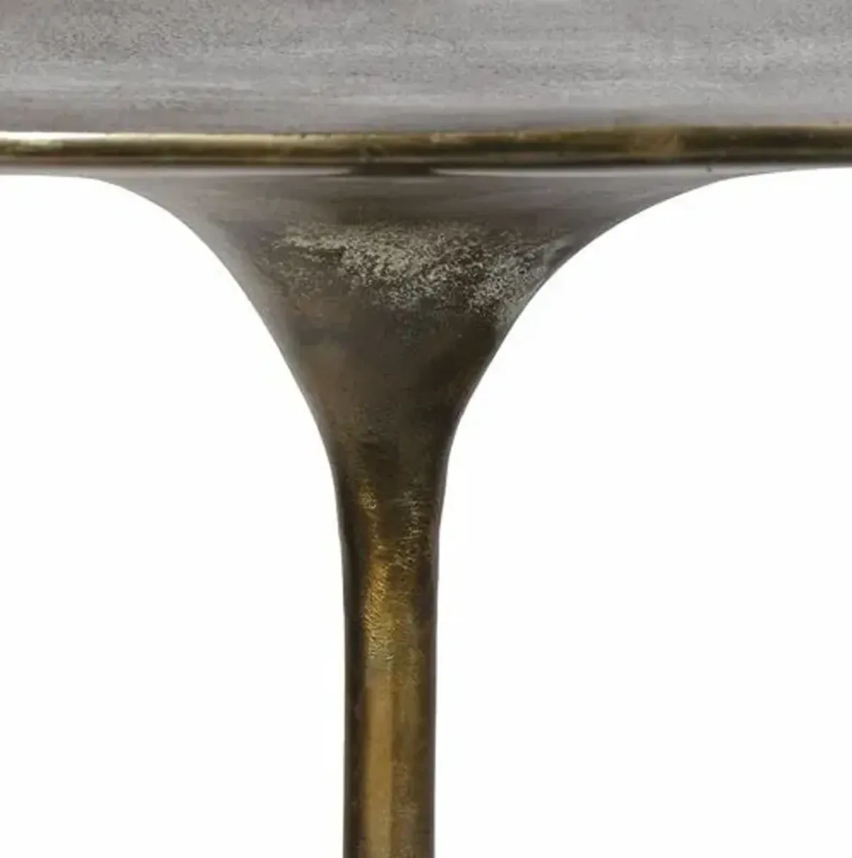 Rizzo Aluminum 24" Oval Accent Table - Regina Andrew - Gold - 13Lx23Hx24W in