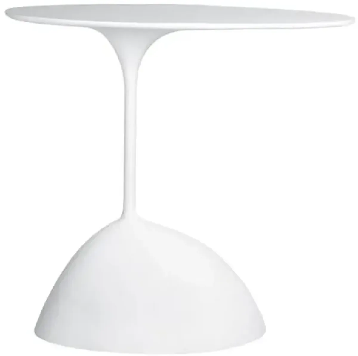 Rizzo Aluminum 24" Oval Accent Table - Regina Andrew - White - 13Lx23Hx24W in