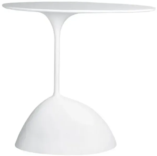Rizzo Aluminum 24" Oval Accent Table - Regina Andrew - White - 13Lx23Hx24W in