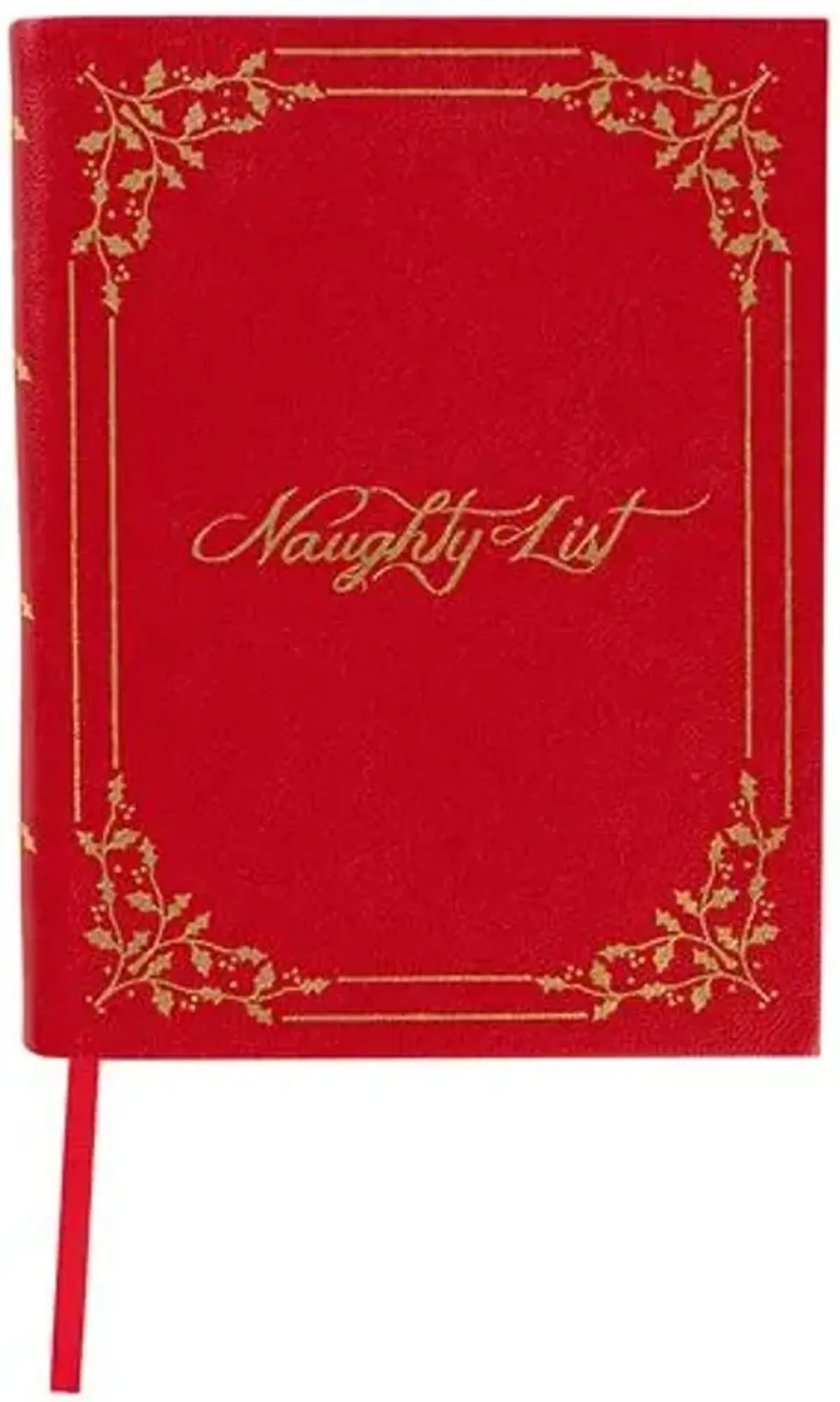 Naughty/Nice Embossed Journal - Ruby - Juliska - Red