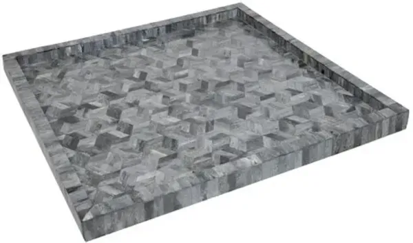 Montara 20" Square Bone Tray - Regina Andrew - Gray