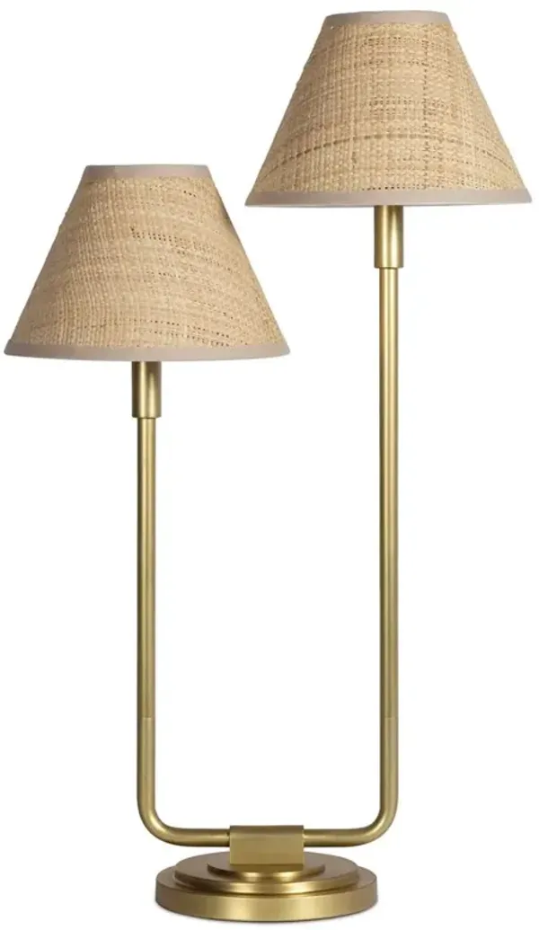 Polly Double Arm Table Lamp - Regina Andrew - Brown