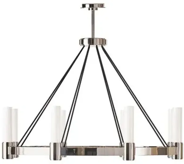 Dixon 40" Round Glass Chandelier - Regina Andrew - Silver