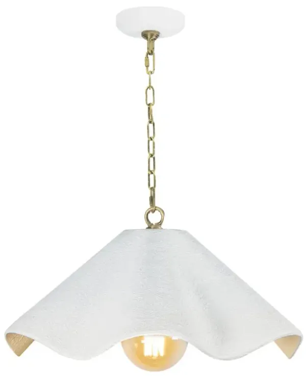 Marisol Wavy Aluminum Pendant - Regina Andrew - White