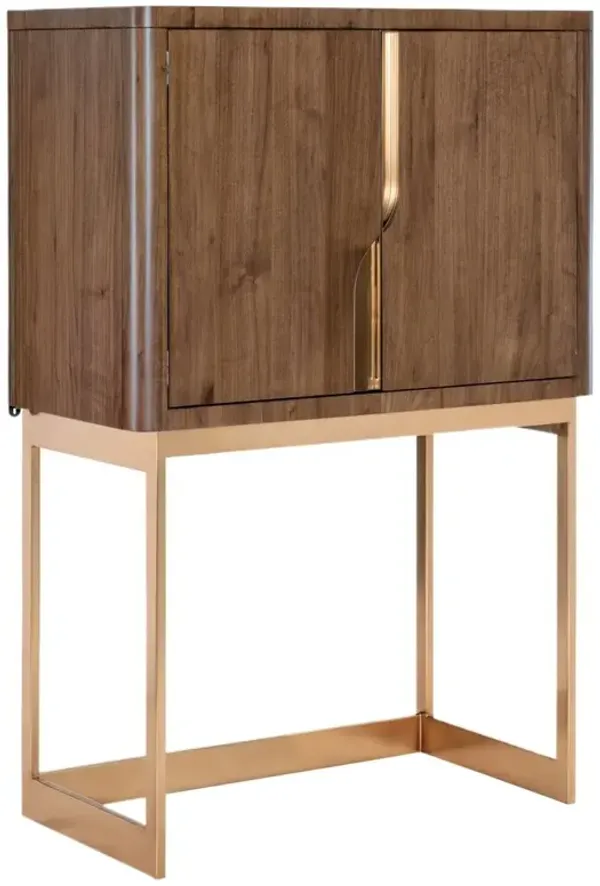 Eleana Bar Cabinet on Stand, Medium Wood