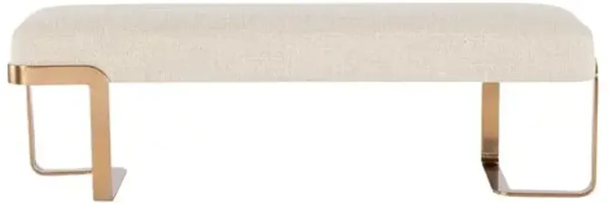 Eleana Linen Bed Bench - Beige - Hooker Furniture
