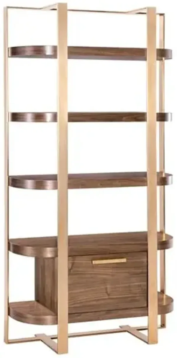 Eleana Etagere - Medium Wood - Hooker Furniture - Brown