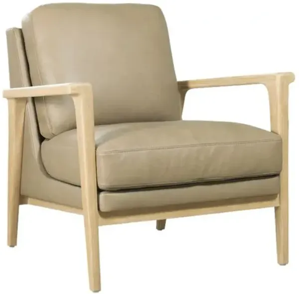 Ashland Leather Chair - Hooker Furniture - Beige