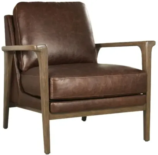 Ashland Leather Chair - Hooker Furniture - Brown