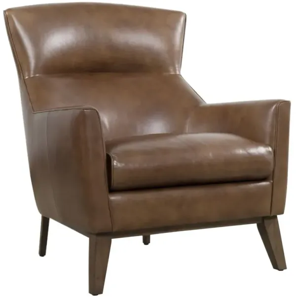 Camille Leather Chair, Brown