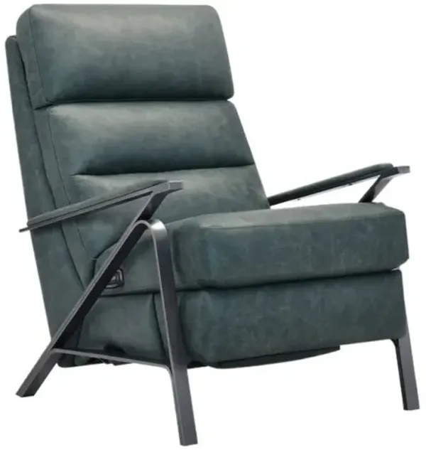 Elixir Leather Power Recliner - Hooker Furniture - Blue
