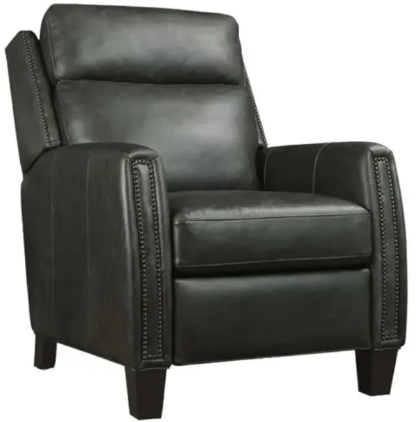 Jacklyn Leather Power Recliner with Pop-Up Headrest - Hooker Furniture - Gray