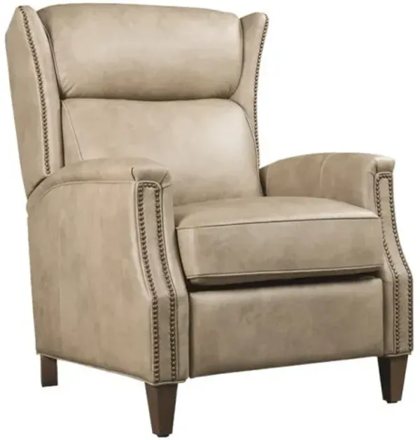 Lansing Leather Power Recliner with Power Headrest - Hooker Furniture - Beige