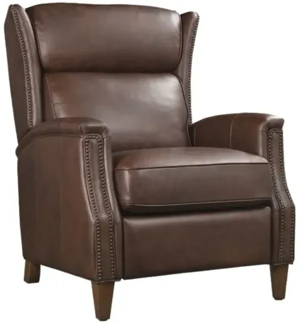 Lansing Leather Power Recliner with Power Headrest - Hooker Furniture - Brown