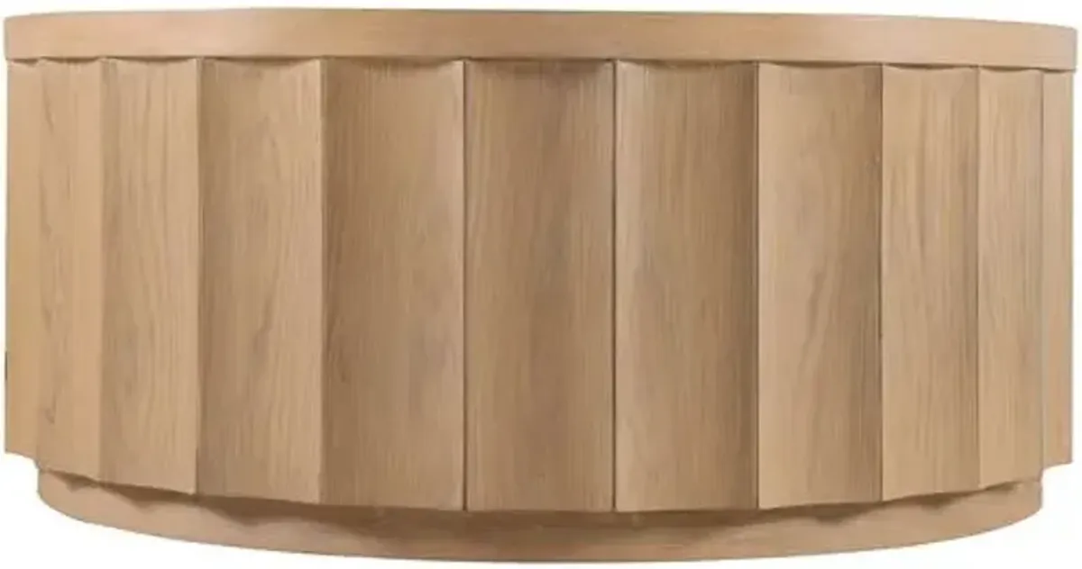 Commerce and Market Willow Coffee Table - Light Wood - Hooker Furniture - Brown