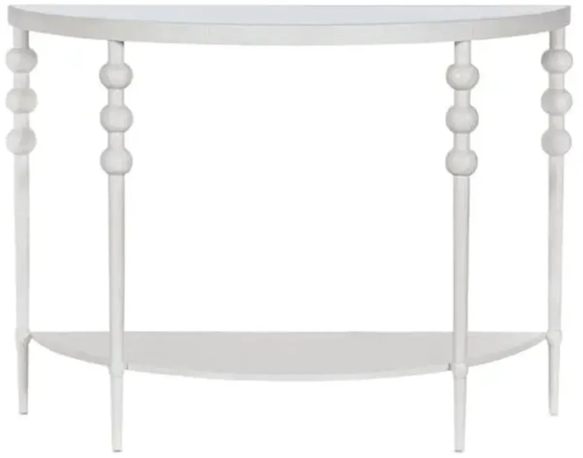 Melange On the Bright Side Demilune Console - Off-white - Hooker Furniture
