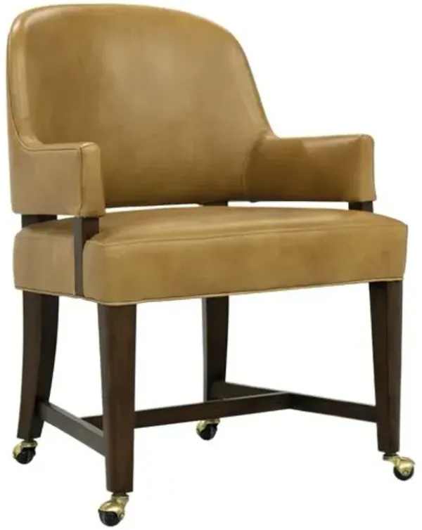 Archives Leather Game Chair - Brown - Hooker Furniture