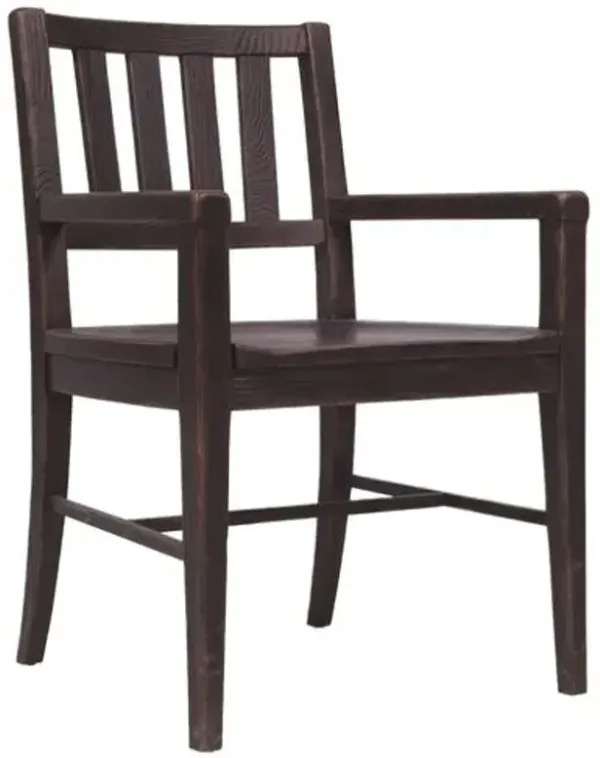 Driftwood Splatback Arm Chair - Black - Hooker Furniture