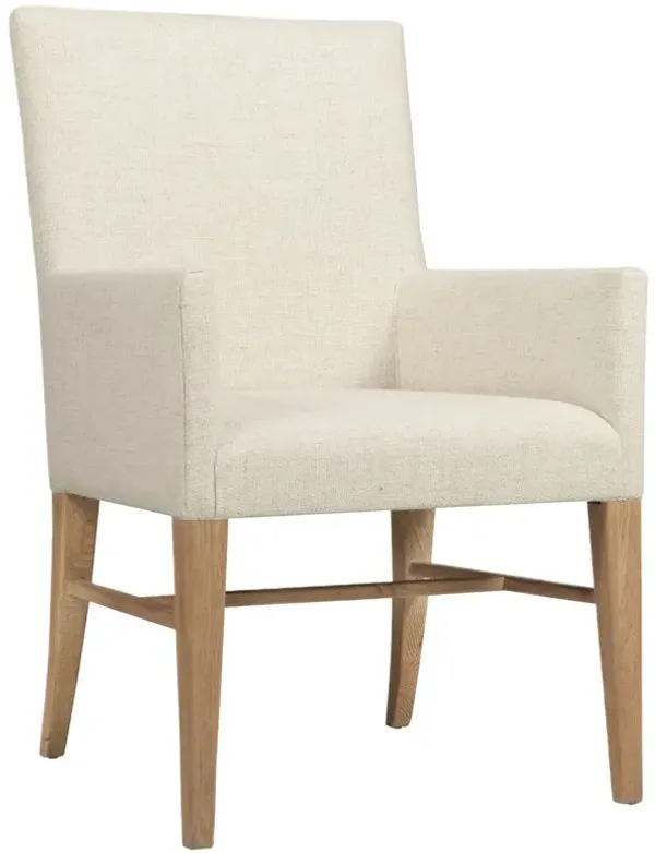 Driftwood Linen Upholstered Arm Chair, Beige
