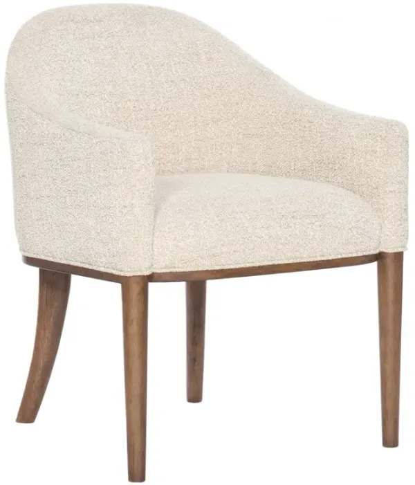 Eleana Upholstered Linen Arm Chair, Beige