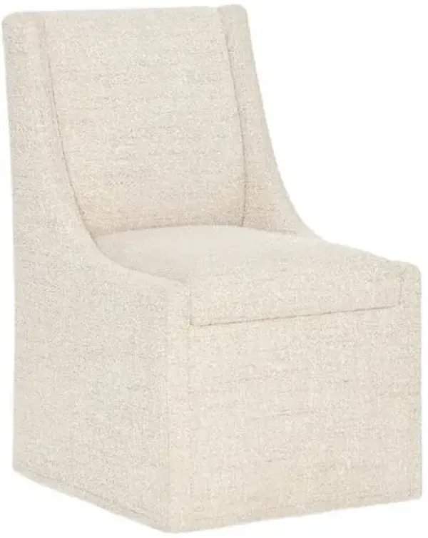 Eleana Linen Castered Arm Chair - Beige - Hooker Furniture