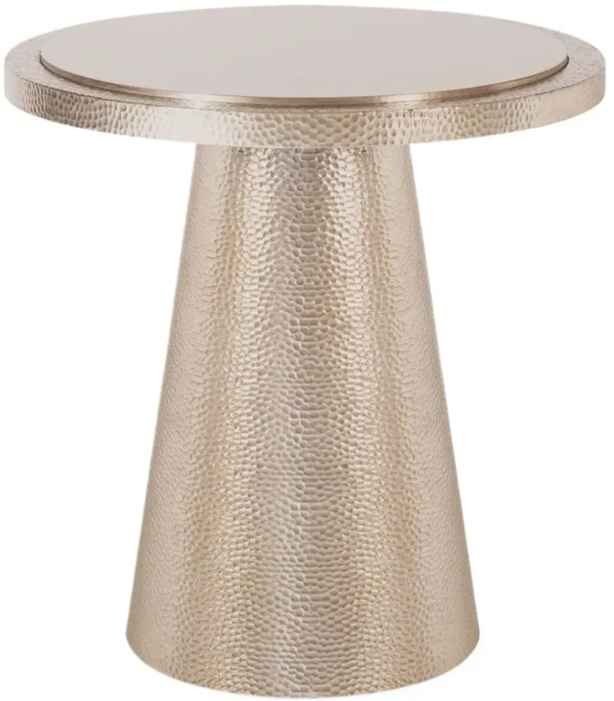 Archives Hammered Aluminum Spot/Drink Table, Soft Gold