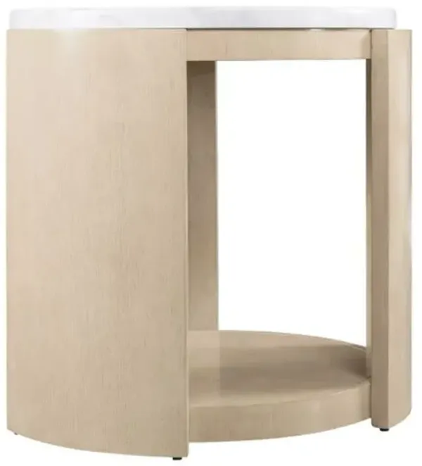 Westwood Round Side Table - Light Wood - Hooker Furniture - Brown