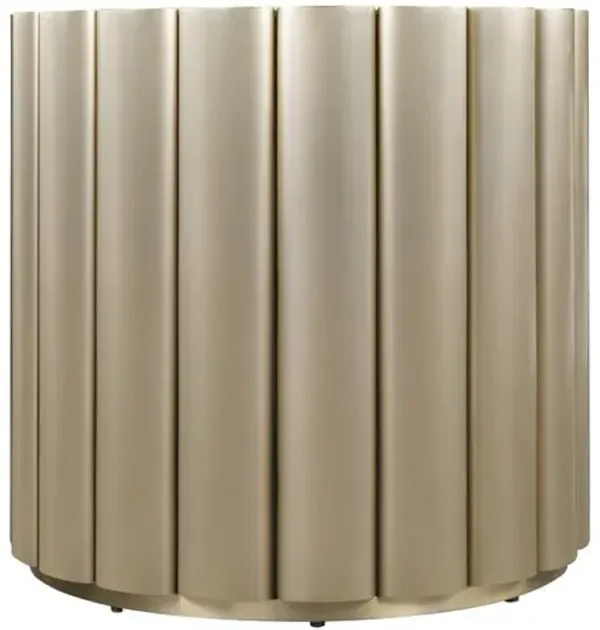 Melange Time Flies End Table - Gold - Hooker Furniture