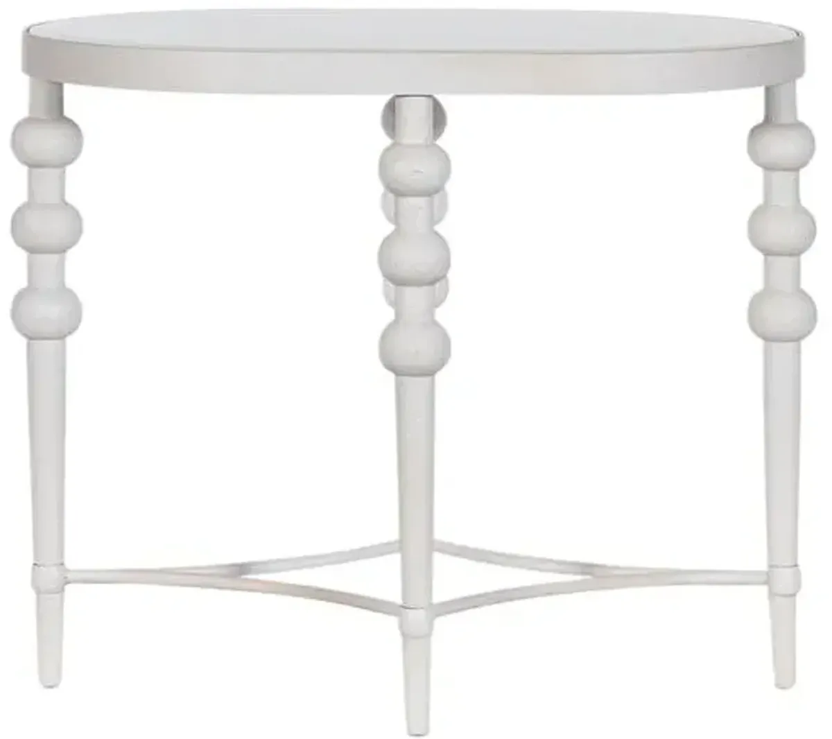 Melange On the Bright Side Oval End Table - Off-white - Hooker Furniture
