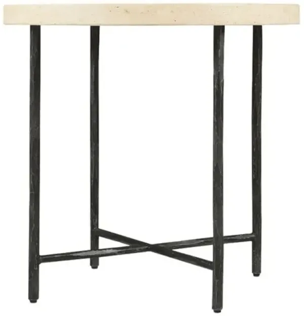 Driftwood Round Side Table - Gray - Hooker Furniture