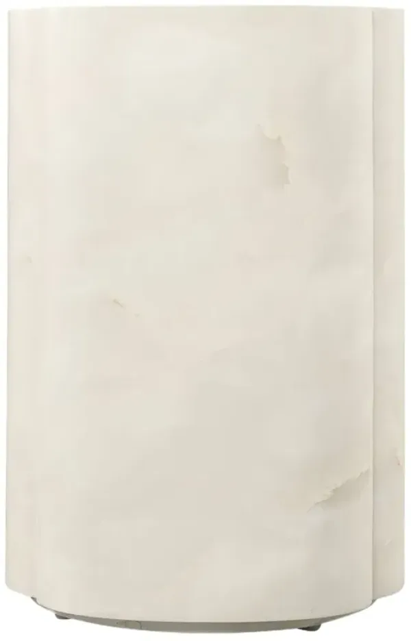 Eleana Resin Cloverleaf Accent Table, Off-White