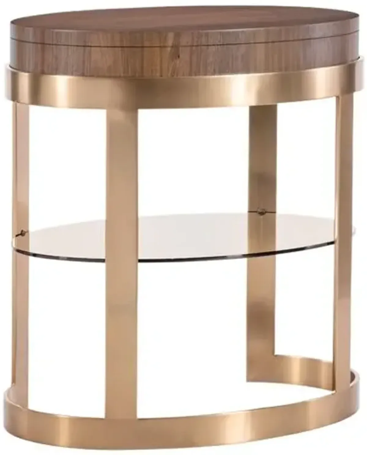 Eleana Oval Nightstand - Medium Wood - Hooker Furniture