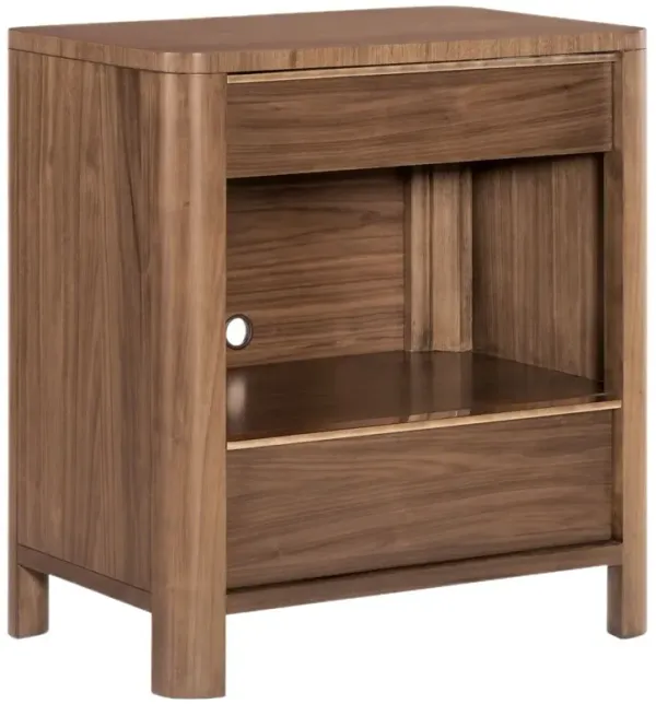 Eleana 2-Drawer Nightstand, Medium Wood