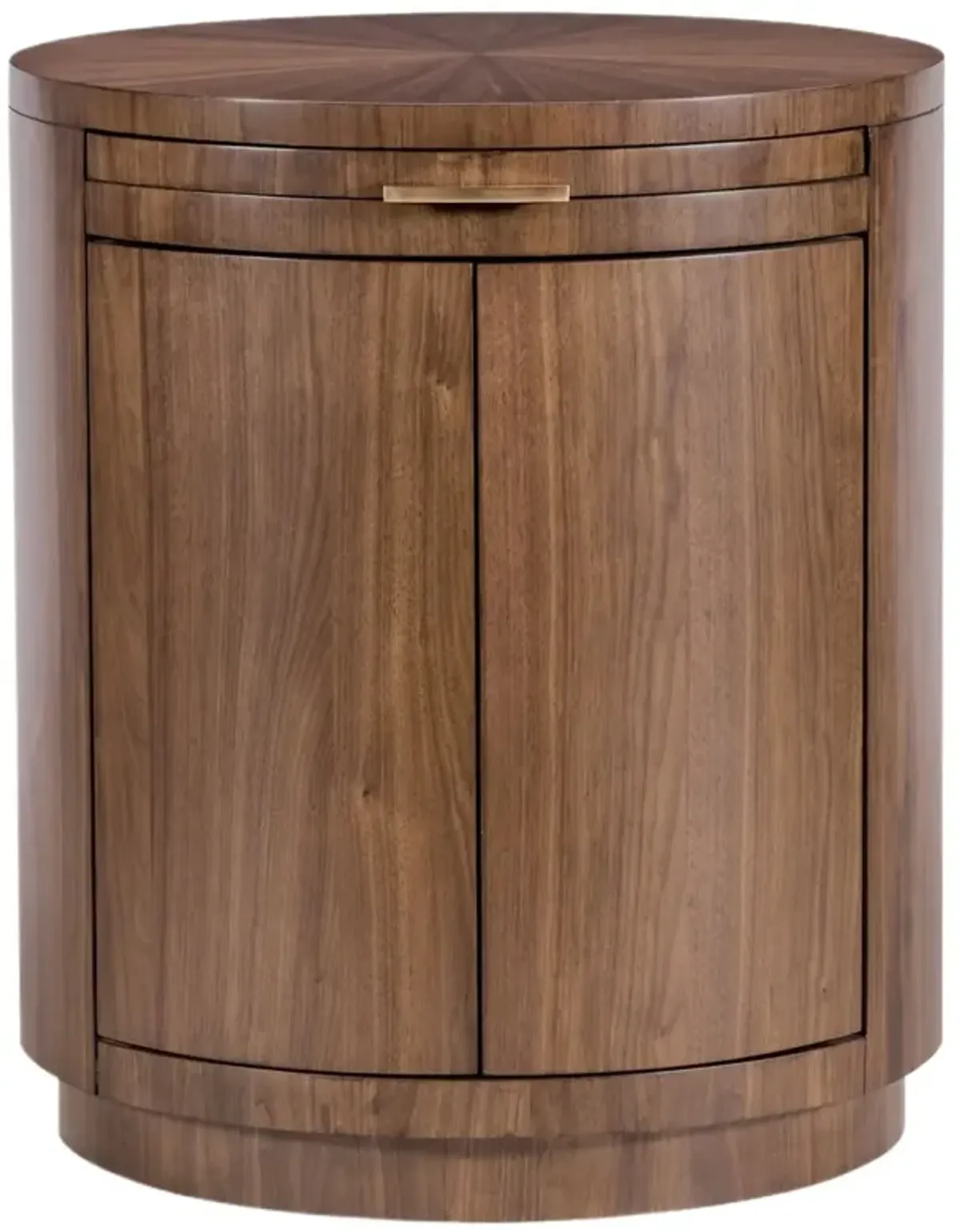 Eleana Round Nightstand, Medium Wood