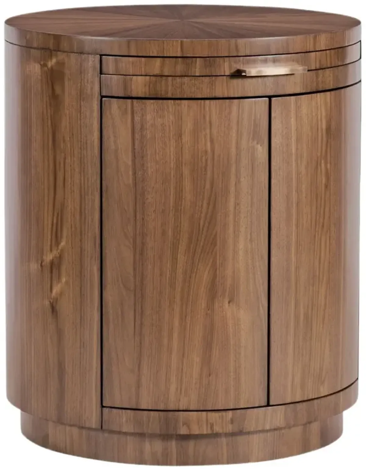 Eleana Round Nightstand, Medium Wood