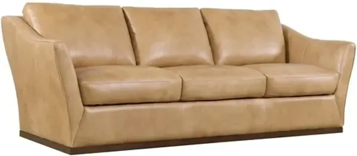 Fairfax Leather Stationary Sofa - Hooker Furniture
