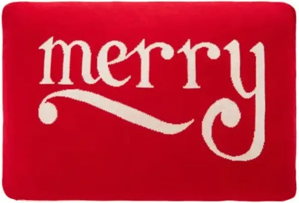 Holly Merry 16x24 Lumbar Pillow - Red