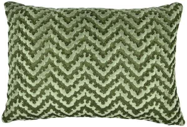 Townes 14x20 Cut Velvet Chevron Lumbar Pillow