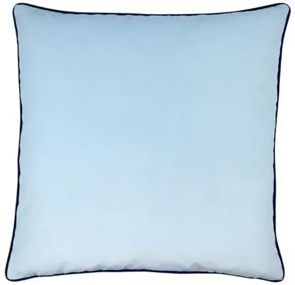 Libby 24x24 Velvet Contrast Welt Pillow - The Piper Collection