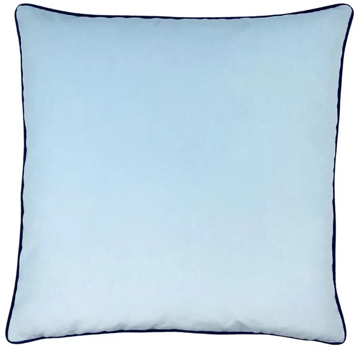 Libby 24x24 Velvet Contrast Welt Pillow